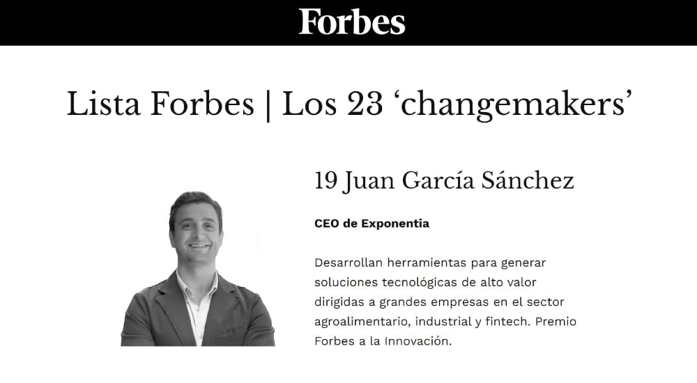 Forbes premia a Exponentia como la startup más innovadora